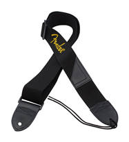 Fender Blk Yellow logo Guitar Strap