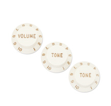 Fender Stratocaster (1x volume & 2x tone) Parchment Aged White Knob