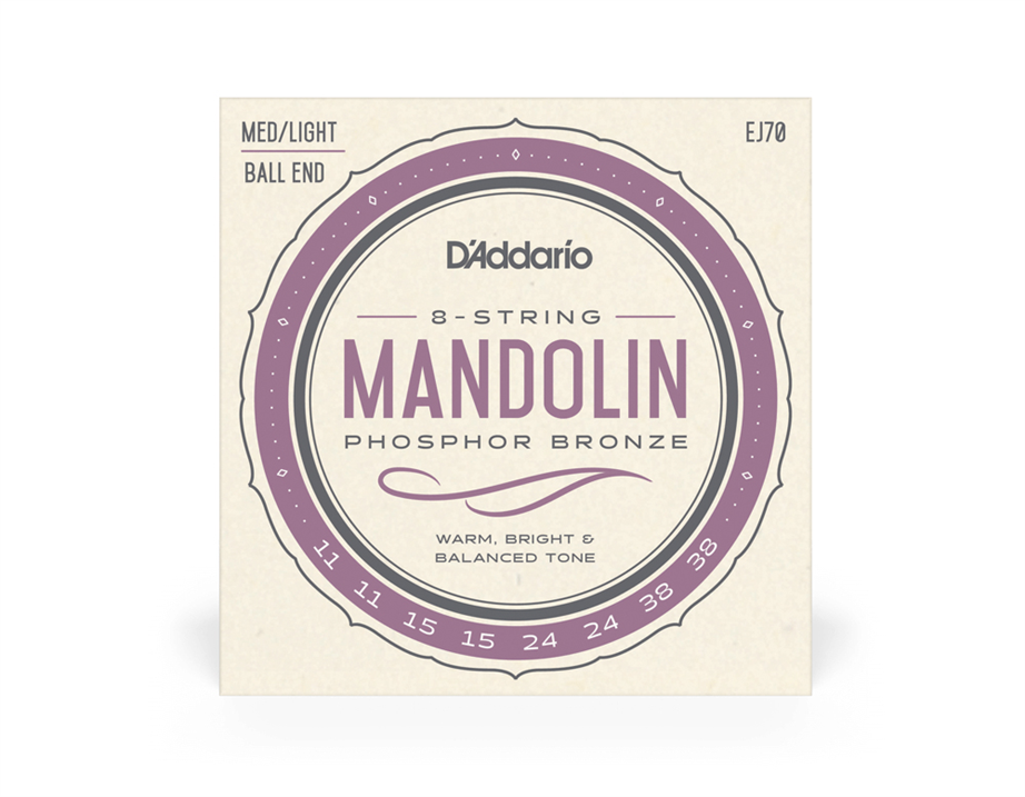 D'Addario EJ70 Phosphor Bronze ball end 011-038 Mandolin Strings