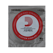D'Addario LE010 010 High Carbon Steel Loop End Single Guitar String