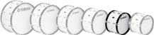 Yamaha MB4018 White 18"x10" Marching Bass Drum