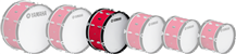 Yamaha MB4022 Red 22"x10" Marching Bass Drum