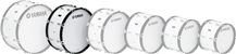 Yamaha MB4024 White 24"x10" Marching Bass Drum