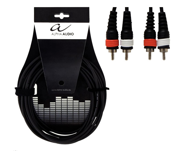 Alpha Audio 190200 6mt 2xRcaM/2xRcaM Audio Cable