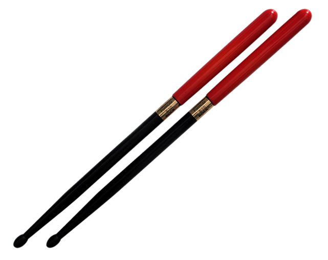 Aquarian 2BG Black / Red Rock Graphite Grip (pair) Nylon Drumsticks