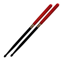 Aquarian 2BG Black / Red Rock Graphite Grip (pair) Nylon Drumsticks