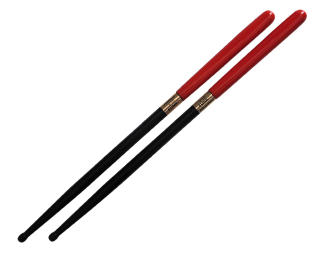 Aquarian 3AG Black / Red Funk Graphite Grip (pair) Nylon Drumsticks
