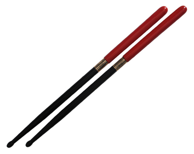 Aquarian 5AG Black / Red Combo Graphite Grip (pair) Nylon Drumsticks