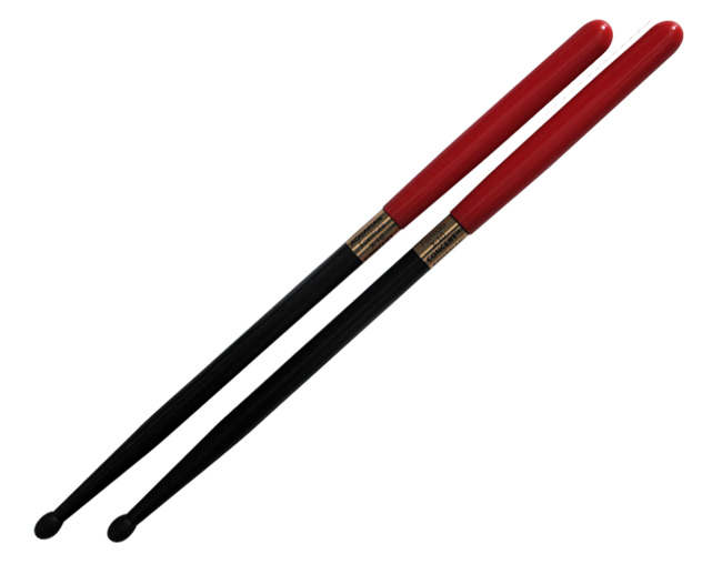 Baquetas Nylon Aquarian 5BG preto/vermelho Concert Graphite Grip (par)