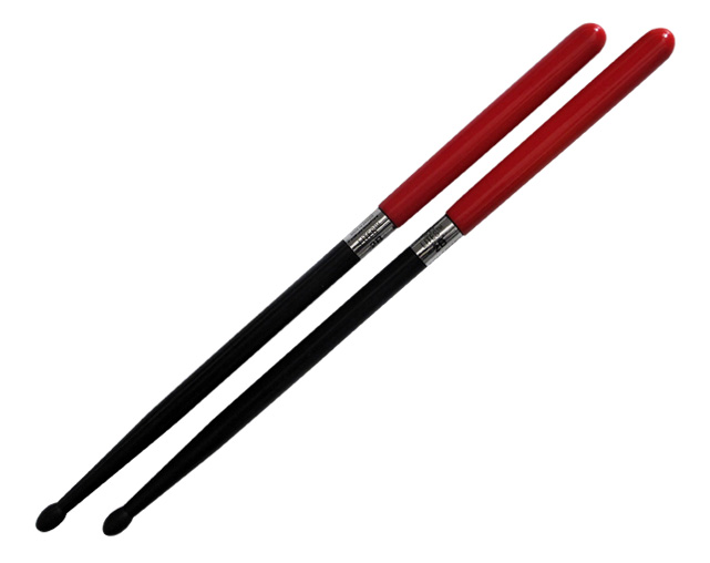 Aquarian 2BG Black / Red Lites Graphite Grip (pair) Nylon Drumsticks