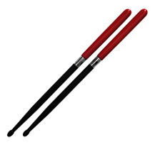 Aquarian 2BG Black / Red Lites Graphite Grip (pair) Nylon Drumsticks