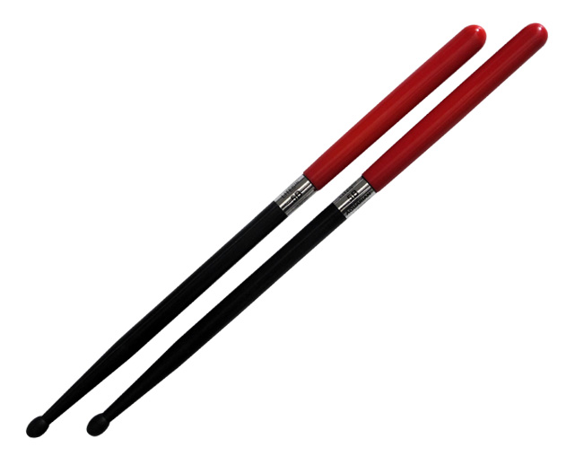 Aquarian 5BG Black / Red Lites Graphite Grip (pair) Nylon Drumsticks