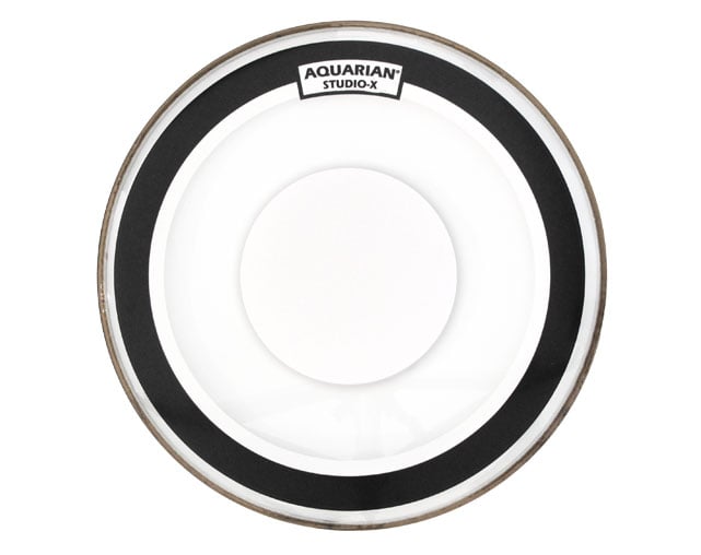 Pele Bombo 16" Aquarian SXPD16B StudioX Clear Power Dot