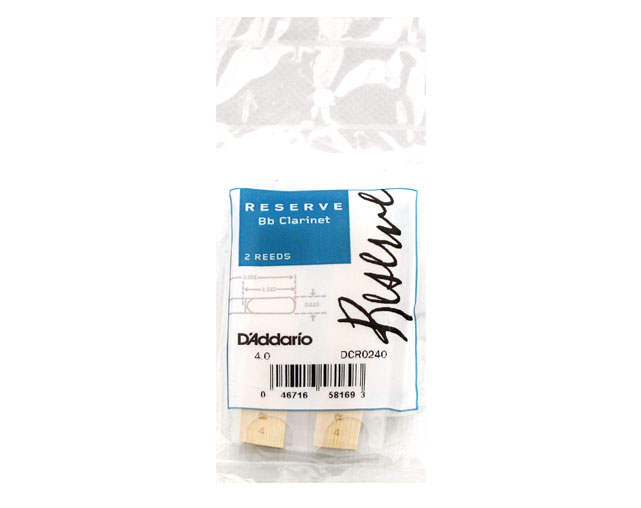 D'Addario Reserve 4.0 Bb Clarinet Reed