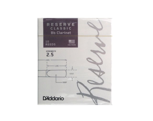 D'Addario Reserve Classic 2.5 Bb Clarinet Reed