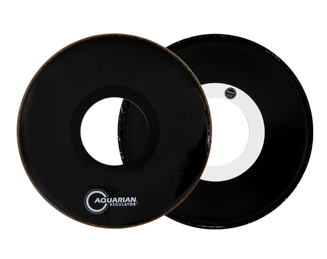 Aquarian RPT20BK Regulator 7"Hole Black 20" Bass Drum head