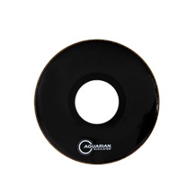 Aquarian RPT20BK Regulator 7"Hole Black 20" Bass Drum head