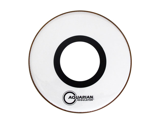 Aquarian RPT18W Regulator 7"Hole White 18" Bass Drum head