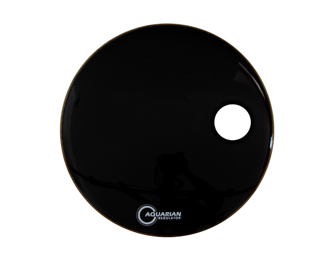 Aquarian RSM26BK Regulator 4 3/4"hole Black 26" Bass Drum head