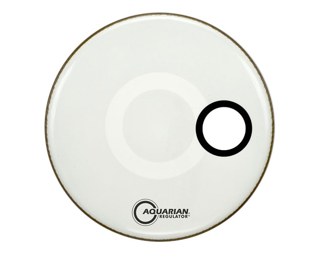 Aquarian RSM18W Regulator 4 3/4"hole White 18" Bass Drum head