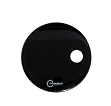 Aquarian SMPTCC24BK 4 3/4" Off Set Hole Black 24" Bass Drum head