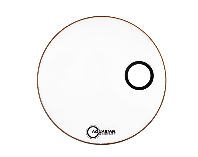 Aquarian SMPTCC24W 4 3/4" Off Set Hola White 24" Bass Drum head