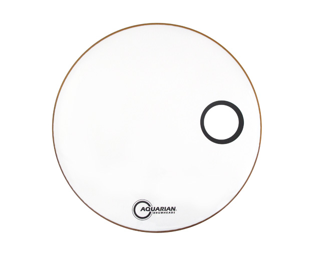 Parche para Bombo 26" Aquarian SMPTCC26W 4 3/4" Off Set Hole White