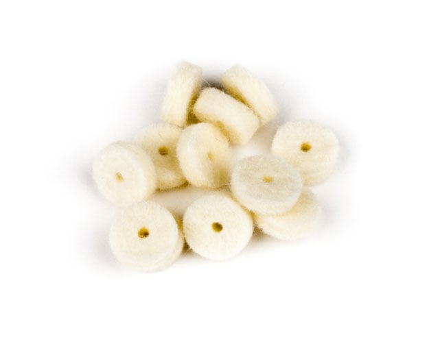 Fender Strap Button Felt Washers White