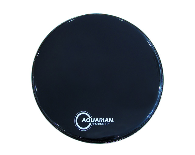 Aquarian FR20BK Force II 20" Black Bass Drum head