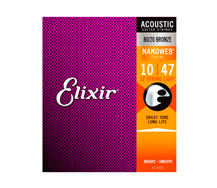 Elixir 11152 Nanoweb Bronze Coated 12 strings 010-047 Acoustic Guitar String Set