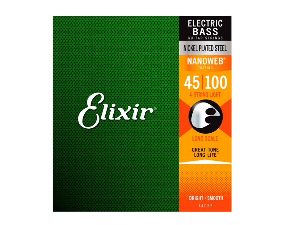 Elixir 14052 Nanoweb Coated 045-100 Bass Guitar Strings