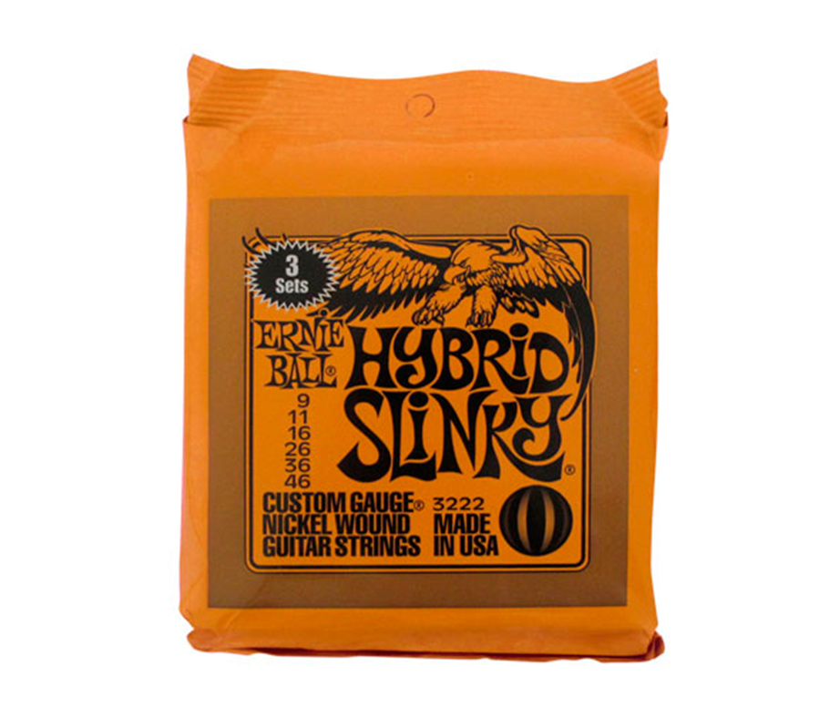 Ernie Ball 3222 009-046 pack 3 Un Electric guitar strings