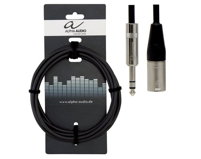Alpha Audio 190716 3mt XlrM/JackSt Audio cable