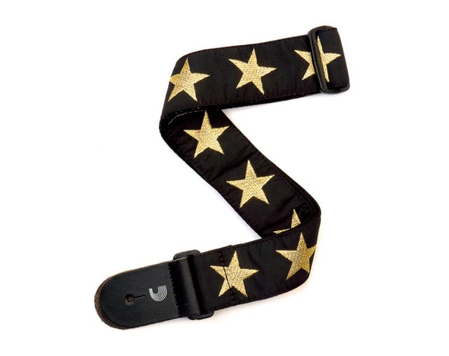 D'Addario 20T05 Woven Gold Star Guitar Strap