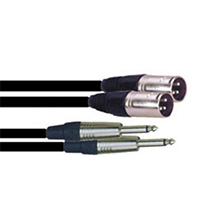 PowerAcoustics CAB2110  2xXlrM/2xJackM 1,5mts Audio Cable