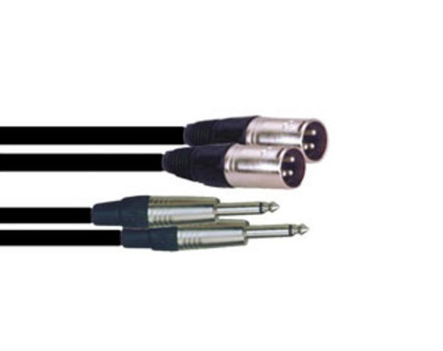 PowerAcoustics CAB2111 2xXlrrM/2xJackM 3mts Audio Cable