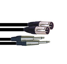 PowerAcoustics CAB2111 2xXlrrM/2xJackM 3mts Audio Cable