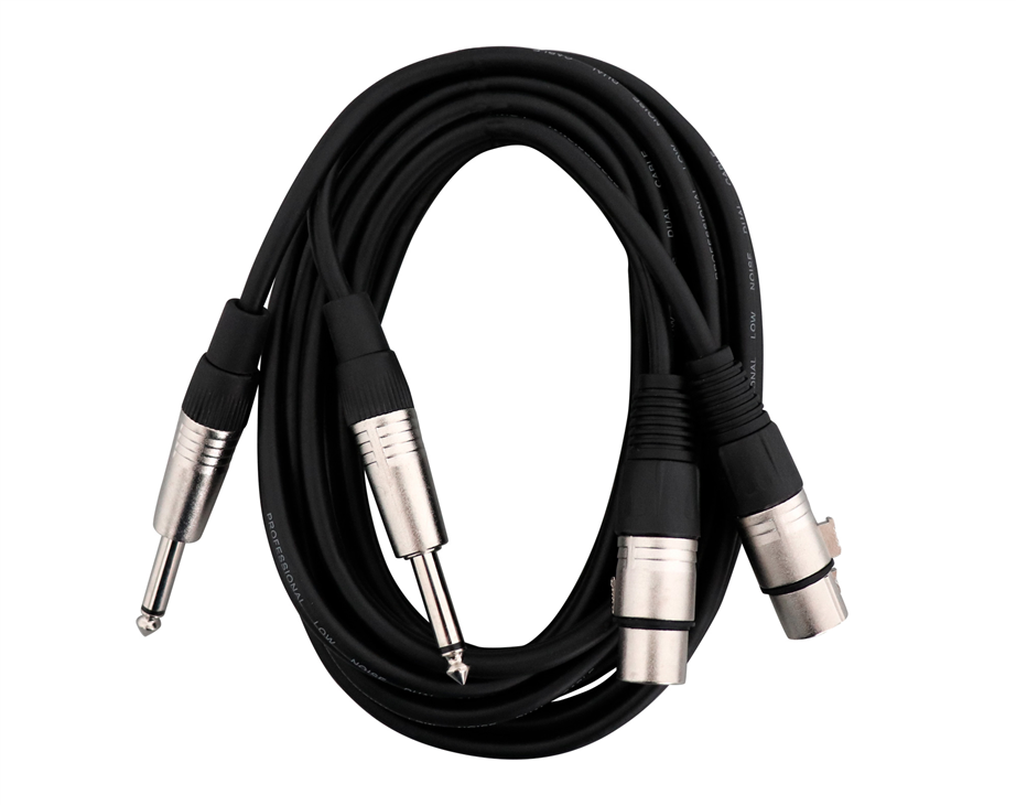PowerAcoustics CAB2113 double 2xXlrF/2xJackM 3mt Audio cable