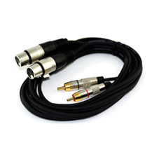 PowerAcoustics CAB2068 Duplo 2xRcaM/2xXlrF 3mt Audio cable