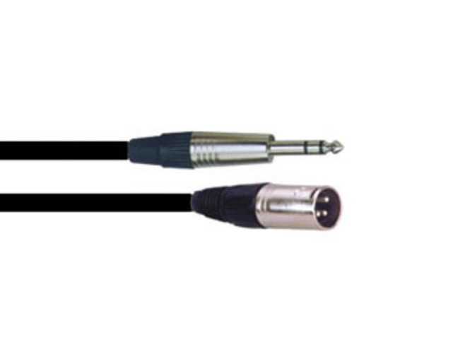 Cable de Audio PowerAcoustics CAB2030 JackSt/XlrM 9mts Negro