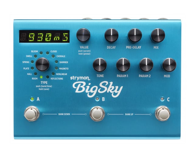 Strymon BigSky Multi Dimensional Reverb Guitar Pedalboard