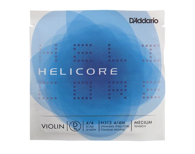 D'Addario Helicore H313 Medium Titanium Wound Steel 4/4 D Violin String