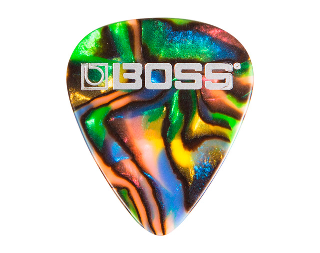 Palheta Boss BPK-12-AM Medium celluloid Abalone 12 uni