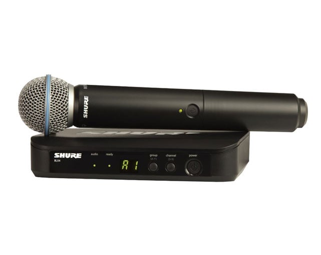 Sistema sem fios Microfone Shure BLX24E/BETA58