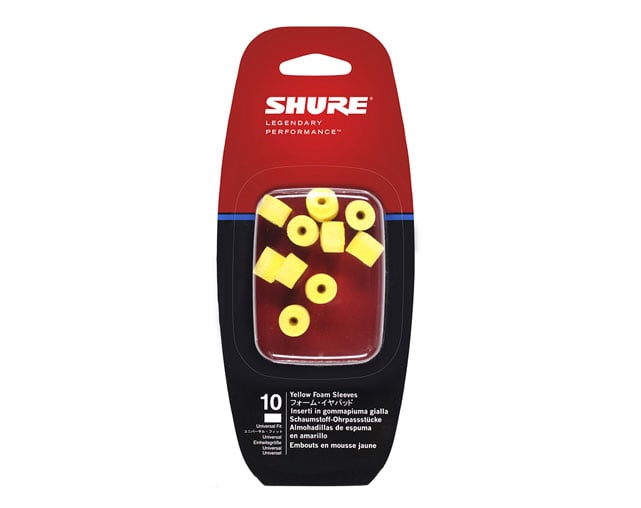 Almofadas Auricular Shure EAYLF110 Amarelo 10 UN