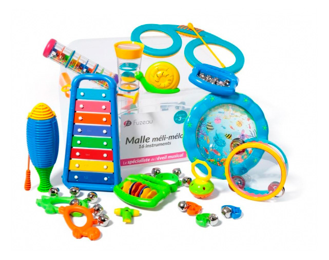 Fuzeau 2968 Orff Percussion Set 16 instruments + bag