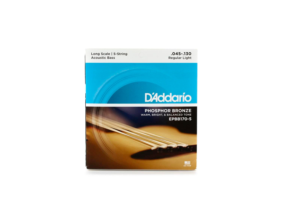 D'Addario EPBB170-5 Phosphor Bronze 5 strings 045-130 Acoustic bass strings