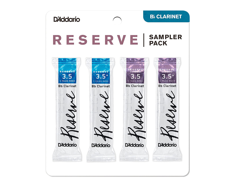 Palheta Clarinete Sib 3.5/3.5+ D'Addario Reserve/Classic DRS-C355 Sampler Pack