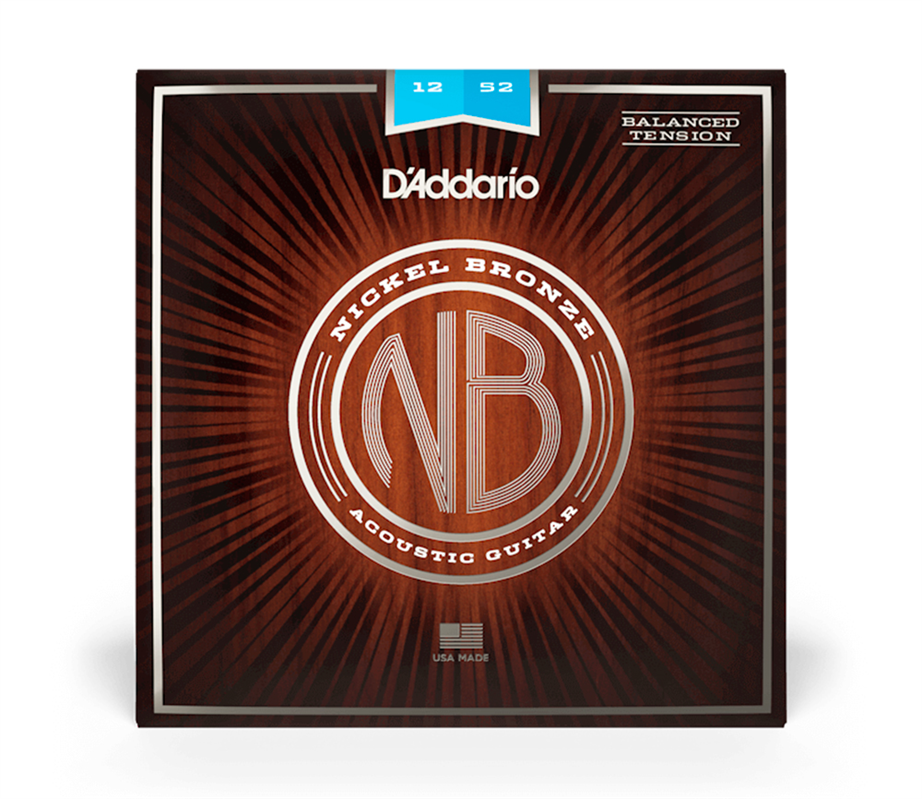 D'Addario NB1252BT Níquel Bronze 012-052 Acoustic Guitar String Set
