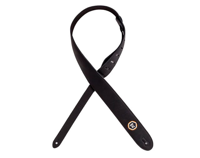D'Addario 20NYXL01 Black Leather guitar strap